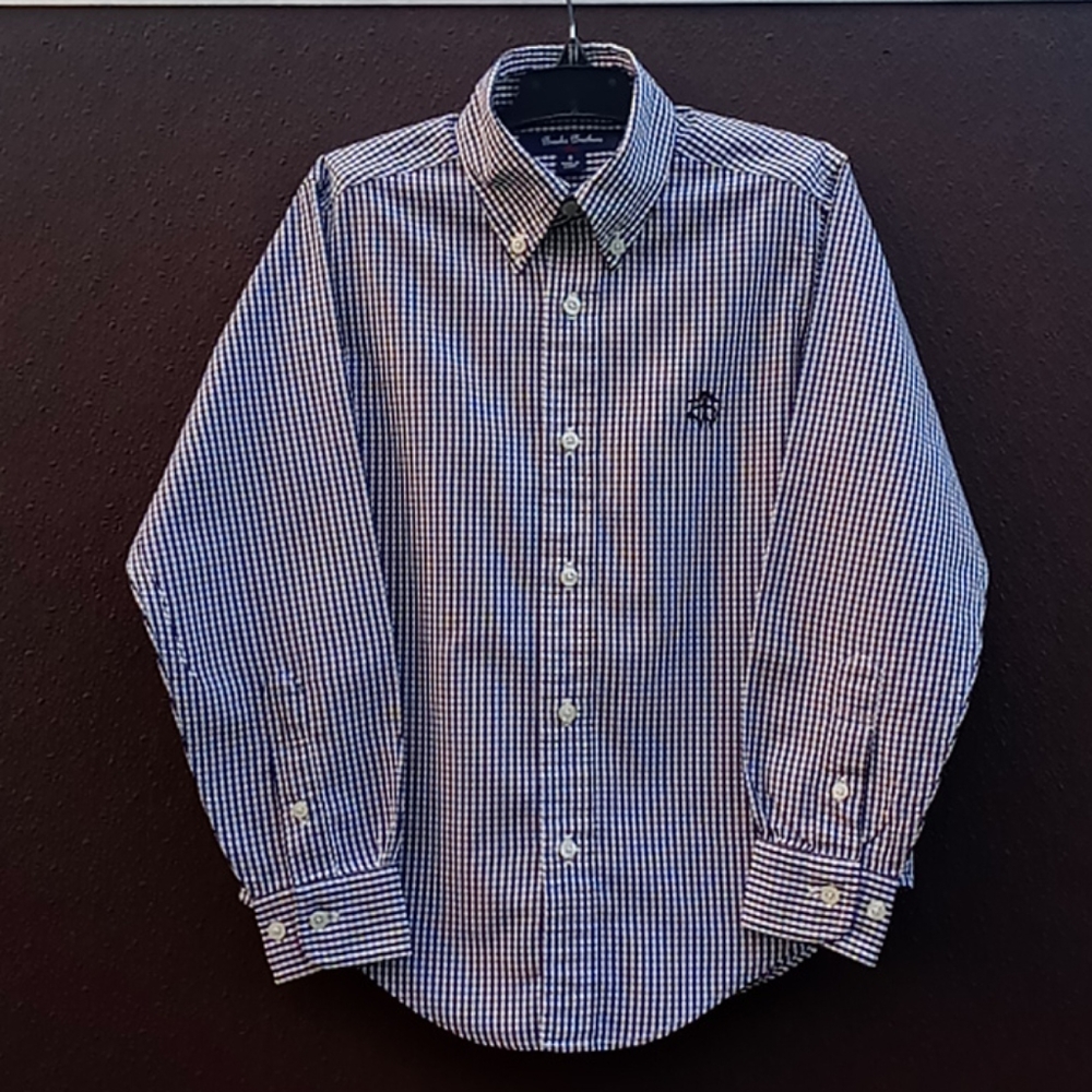 Brooks Brothers Boys' Button Down Multi Check Shir